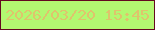 文字の大きさ：4、枠の色：640920、背景の色：b3f871、文字の色：dfc46c 無料ブログパーツのブログ時計