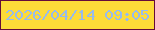文字の大きさ：2、枠の色：640b3a、背景の色：fddb38、文字の色：97bbec 無料ブログパーツのブログ時計