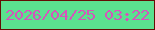 文字の大きさ：1、枠の色：640d04、背景の色：5be18f、文字の色：d554bb 無料ブログパーツのブログ時計