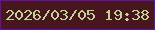 文字の大きさ：3、枠の色：640db2、背景の色：47171d、文字の色：c1d399 無料ブログパーツのブログ時計