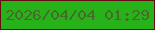 文字の大きさ：3、枠の色：640e14、背景の色：28b219、文字の色：466b2b 無料ブログパーツのブログ時計