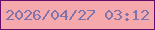 文字の大きさ：2、枠の色：640e6a、背景の色：f5a9ac、文字の色：7e73ad 無料ブログパーツのブログ時計