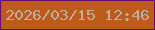文字の大きさ：4、枠の色：640f6e、背景の色：be5a1a、文字の色：bcaf9f 無料ブログパーツのブログ時計