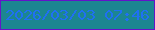 文字の大きさ：2、枠の色：6413c9、背景の色：1c8691、文字の色：1f70f3 無料ブログパーツのブログ時計