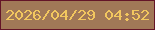 文字の大きさ：1、枠の色：641427、背景の色：a17857、文字の色：f2c75f 無料ブログパーツのブログ時計