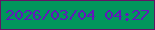 文字の大きさ：2、枠の色：641464、背景の色：01965c、文字の色：6216bc 無料ブログパーツのブログ時計