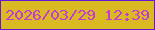 文字の大きさ：2、枠の色：6416da、背景の色：d9ba22、文字の色：c53ad4 無料ブログパーツのブログ時計