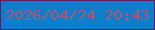 文字の大きさ：5、枠の色：641c5c、背景の色：0d7eca、文字の色：ae5775 無料ブログパーツのブログ時計