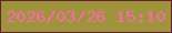 文字の大きさ：3、枠の色：641d3b、背景の色：9e9439、文字の色：fc67b4 無料ブログパーツのブログ時計