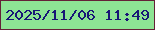 文字の大きさ：5、枠の色：642137、背景の色：8de494、文字の色：181676 無料ブログパーツのブログ時計