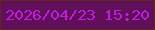 文字の大きさ：3、枠の色：64261a、背景の色：60105b、文字の色：c31bda 無料ブログパーツのブログ時計