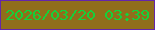 文字の大きさ：2、枠の色：6426aa、背景の色：906e1b、文字の色：14d13a 無料ブログパーツのブログ時計