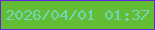 文字の大きさ：1、枠の色：6426dc、背景の色：62bc34、文字の色：71d5b9 無料ブログパーツのブログ時計