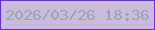 文字の大きさ：1、枠の色：642efa、背景の色：c9bbd9、文字の色：95a4b0 無料ブログパーツのブログ時計
