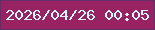 文字の大きさ：3、枠の色：642f67、背景の色：982262、文字の色：d5f8f8 無料ブログパーツのブログ時計