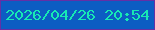 文字の大きさ：3、枠の色：6430a6、背景の色：0c5dc3、文字の色：17e8b4 無料ブログパーツのブログ時計