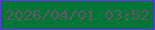 文字の大きさ：2、枠の色：6433fb、背景の色：017535、文字の色：685369 無料ブログパーツのブログ時計