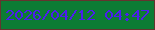 文字の大きさ：3、枠の色：64342e、背景の色：0c7c34、文字の色：4c1dee 無料ブログパーツのブログ時計