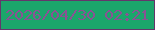 文字の大きさ：3、枠の色：64366b、背景の色：1ba66b、文字の色：8a5294 無料ブログパーツのブログ時計