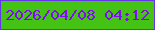 文字の大きさ：3、枠の色：6436e7、背景の色：45c315、文字の色：810bf7 無料ブログパーツのブログ時計