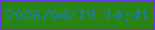 文字の大きさ：4、枠の色：6437e1、背景の色：2c8315、文字の色：1680a1 無料ブログパーツのブログ時計