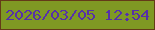 文字の大きさ：4、枠の色：643b17、背景の色：7f9923、文字の色：5630a9 無料ブログパーツのブログ時計