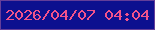 文字の大きさ：1、枠の色：643e99、背景の色：0d108f、文字の色：f2538b 無料ブログパーツのブログ時計