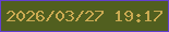 文字の大きさ：4、枠の色：643ed0、背景の色：515f1f、文字の色：caaa52 無料ブログパーツのブログ時計