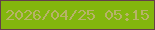 文字の大きさ：4、枠の色：643f49、背景の色：83b60d、文字の色：b7b368 無料ブログパーツのブログ時計