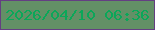 文字の大きさ：4、枠の色：643f82、背景の色：639066、文字の色：0ba759 無料ブログパーツのブログ時計