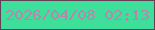 文字の大きさ：5、枠の色：644054、背景の色：3ddf9b、文字の色：b686ac 無料ブログパーツのブログ時計