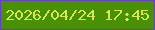 文字の大きさ：3、枠の色：6440cc、背景の色：4a9005、文字の色：d3e94d 無料ブログパーツのブログ時計
