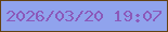文字の大きさ：1、枠の色：644211、背景の色：90a3ed、文字の色：8b59ba 無料ブログパーツのブログ時計