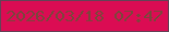 文字の大きさ：4、枠の色：644256、背景の色：db0c53、文字の色：7b463b 無料ブログパーツのブログ時計