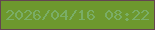 文字の大きさ：5、枠の色：644451、背景の色：6d982e、文字の色：7aad66 無料ブログパーツのブログ時計