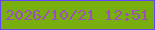文字の大きさ：3、枠の色：6447f8、背景の色：78ae0e、文字の色：9b4fbd 無料ブログパーツのブログ時計