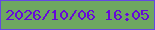 文字の大きさ：2、枠の色：6448e3、背景の色：6ea761、文字の色：6608da 無料ブログパーツのブログ時計