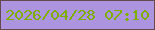 文字の大きさ：4、枠の色：644a4d、背景の色：ad94de、文字の色：7cae04 無料ブログパーツのブログ時計