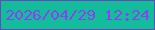 文字の大きさ：5、枠の色：644aba、背景の色：13bc9b、文字の色：8a41f6 無料ブログパーツのブログ時計
