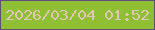 文字の大きさ：5、枠の色：644b78、背景の色：8fbf32、文字の色：e1c5b7 無料ブログパーツのブログ時計