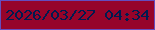 文字の大きさ：1、枠の色：644dbe、背景の色：96042a、文字の色：001b50 無料ブログパーツのブログ時計