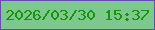 文字の大きさ：2、枠の色：644eb0、背景の色：7dc98d、文字の色：16950c 無料ブログパーツのブログ時計