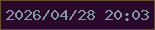 文字の大きさ：2、枠の色：644f2f、背景の色：29082c、文字の色：8399a0 無料ブログパーツのブログ時計