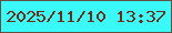 文字の大きさ：3、枠の色：644f44、背景の色：3cf9f9、文字の色：6b2d18 無料ブログパーツのブログ時計