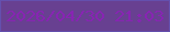 文字の大きさ：4、枠の色：6450ae、背景の色：684091、文字の色：8824b3 無料ブログパーツのブログ時計