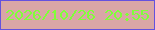 文字の大きさ：4、枠の色：6451de、背景の色：d9a6a6、文字の色：80ff38 無料ブログパーツのブログ時計