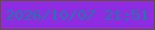 文字の大きさ：3、枠の色：645329、背景の色：8d2ce1、文字の色：2277a6 無料ブログパーツのブログ時計