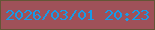 文字の大きさ：3、枠の色：645536、背景の色：9f5159、文字の色：169be8 無料ブログパーツのブログ時計