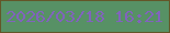 文字の大きさ：4、枠の色：645628、背景の色：579165、文字の色：8163bd 無料ブログパーツのブログ時計