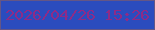 文字の大きさ：3、枠の色：645686、背景の色：2b4cbe、文字の色：8e2b87 無料ブログパーツのブログ時計